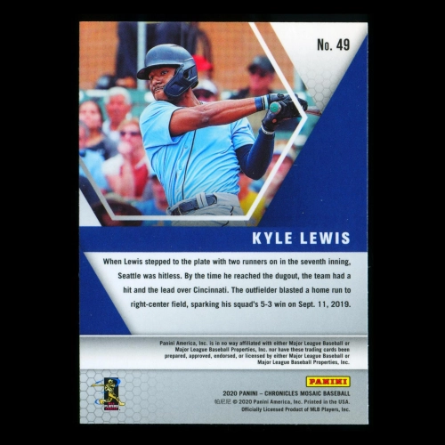 Kyle Lewis RC 2020 Chronicles Mosaic Rookie Mariners