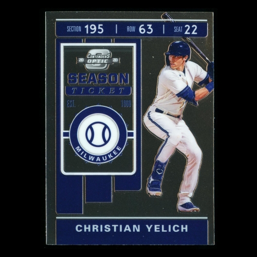 Christian Yelich 2020 Chronicles Contenders Optic Season Ticket Brewers