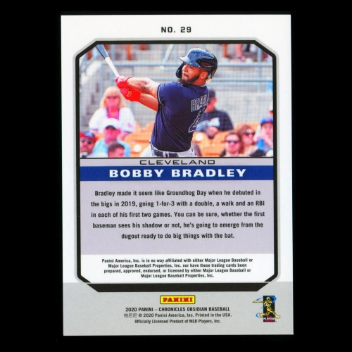 Bobby Bradley RC 2020 Chronicles Obsidian Rookie Indians