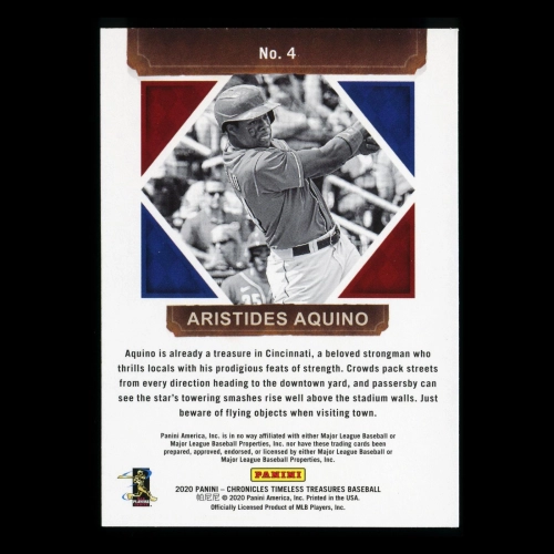 Aristides Aquino RC 2020 Chronicles Timeless Treasures Rookie Reds