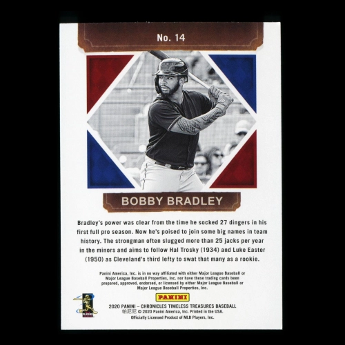 Bobby Bradley RC 2020 Chronicles Timeless Treasures Rookie Indians