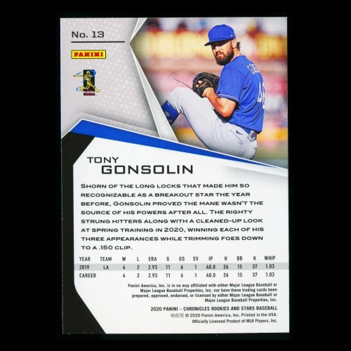 Tony Gonsolin RC 2020 Chronicles Rookies & Stars Rookie Dodgers