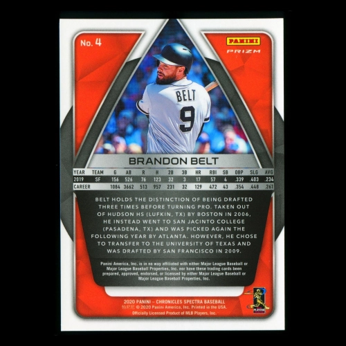 Brandon Belt 2020 Chronicles Spectra Silver Giants