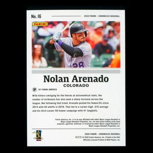 Nolan Arenado 2020 Chronicles Rockies