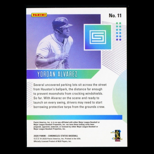 Yordan Alvarez RC 2020 Chronicles Status Rookie Astros