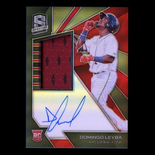 Domingo Leyba RC 2020 Chronicles Spectra Silver Patch Rookie Diamonbacks