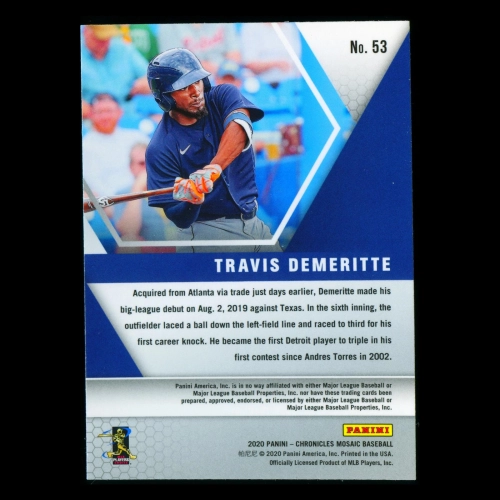 Travis Demeritte RC 2020 Chronicles Mosaic Rookie Tigers