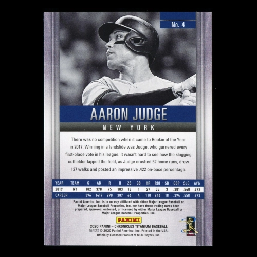 Aaron Judge 2020 Chronicles Titanium Yankees