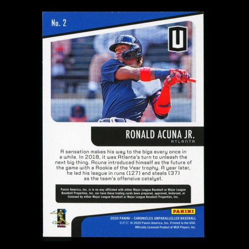 Ronald Acuna Jr. 2020 Chronicles Unparalleled Braves