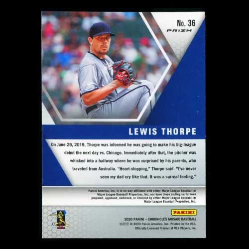 Lewis Thorpe RC 2020 Chronicles Mosaic Silver Rookie Twins