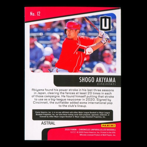 Shogo Akiyama RC 2020 Chronicles Unparalleled Rookie Reds