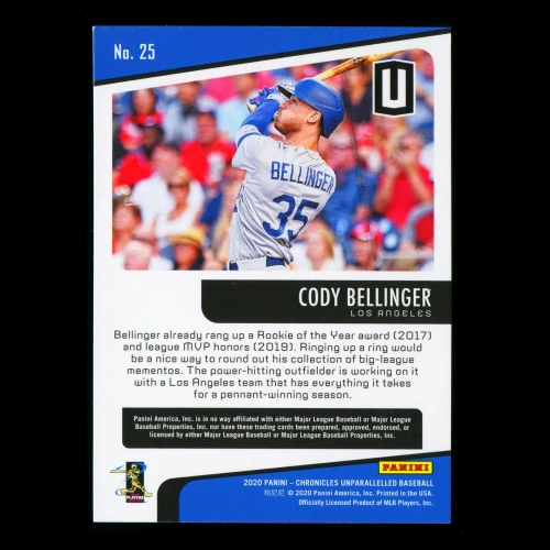 Cody Bellinger 2020 Chronicles Unparalleled Dodgers