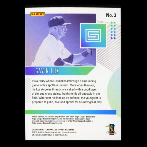 Gavin Lux RC 2020 Chronicles Status Rookie Dodgers