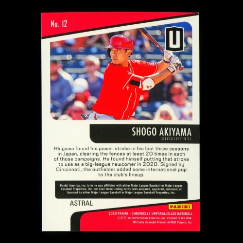 Shogo Akiyama RC 2020 Chronicles Unparalleled Rookie Reds