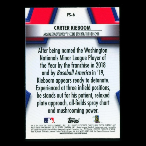 Carter Kieboom 2020 Topps Chrome Future Stars Nationals