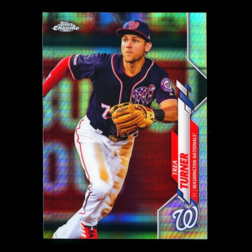 Trea Turner 2020 Topps Chrome Prism Refractor Nationals