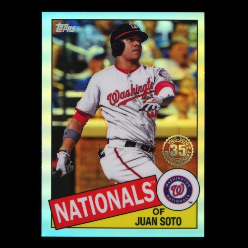 Juan Soto 2020 Topps Chrome 35 Anniversary 85 Retro Nationals