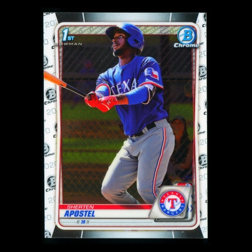 Sherten Apostel 2020 Bowman Chrome 1st Bowman Prospect Rangers