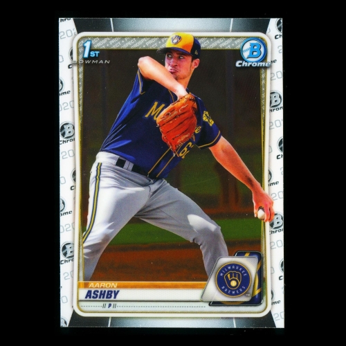 Aaron Ashby 2020 Bowman Chrome 1st Bowman Prospect Brewers