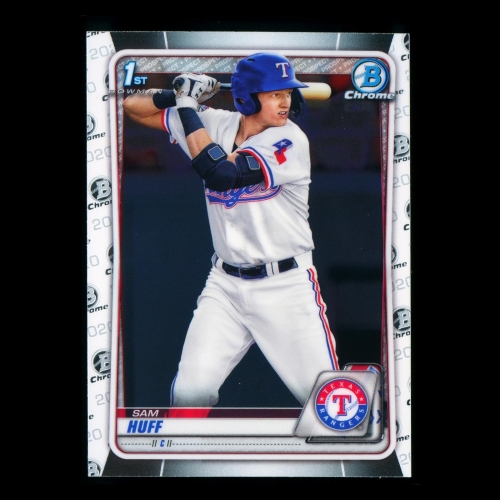 Sam Huff 2020 Bowman Chrome 1st Bowman Prospect Rangers