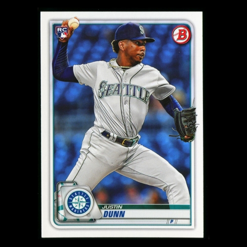 Justin Dunn RC 2020 Bowman Rookie Mariners