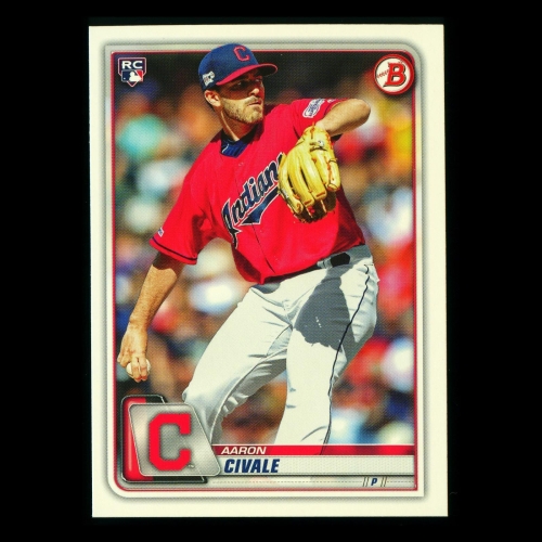 Aaron Civale RC 2020 Bowman Rookie Indians