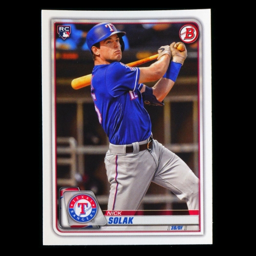 Nick Solak RC 2020 Bowman Rookie Rangers
