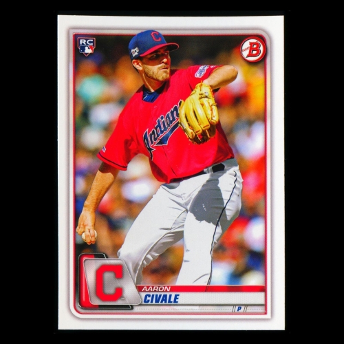 Aaron Civale RC 2020 Bowman Rookie Indians