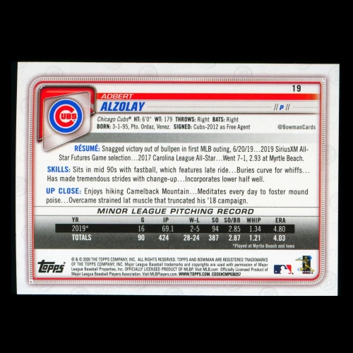 Adbert Alzolay RC 2020 Bowman Rookie Cubs