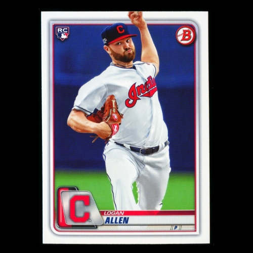 Logan Allen RC 2020 Bowman Rookie Indians