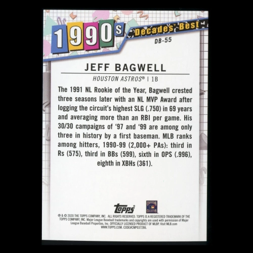Jeff Bagwell 2020 Topps Decades' Best Batters 1990s Astros