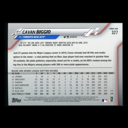 Cavan Biggio 2020 Topps Future Stars Blue Jays