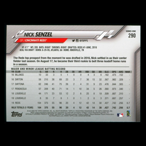 Nick Senzel 2020 Topps Future Stars Reds