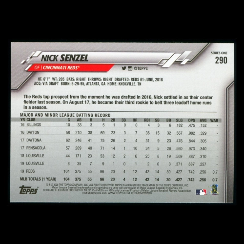 Nick Senzel 2020 Topps Future Stars Reds