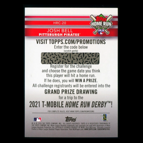 Josh Bell 2020 Topps Home Run Challenge Pirates