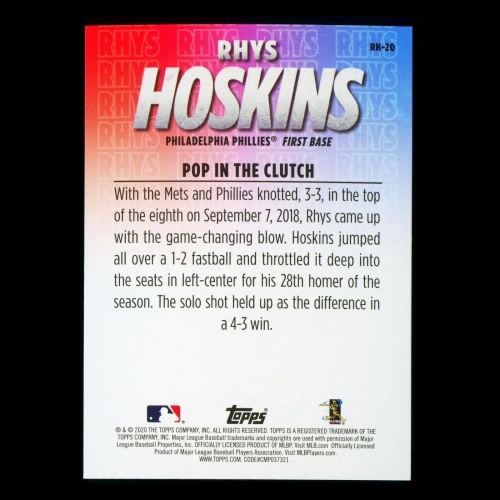 Rhys Hoskins 2020 Topps Pop In The Clutch Phillies