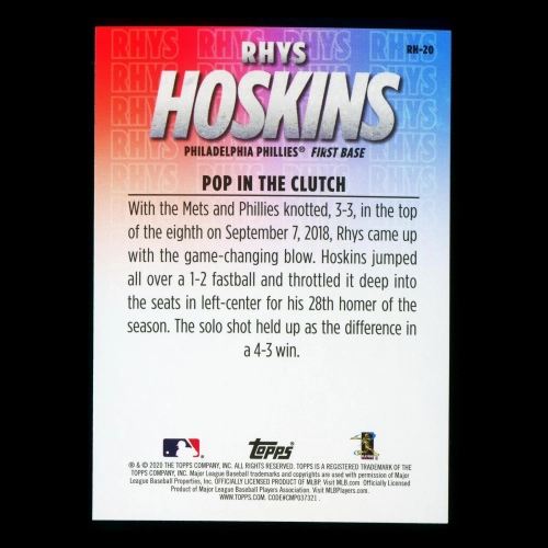 Rhys Hoskins 2020 Topps Pop In The Clutch Phillies