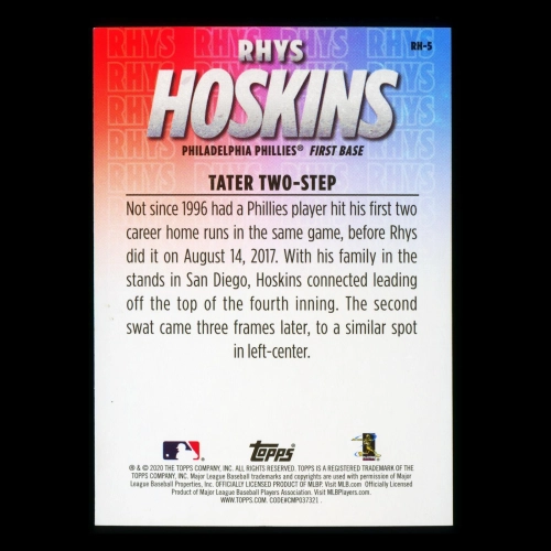 Rhys Hoskins 2020 Topps Tater Two-Step Phillies