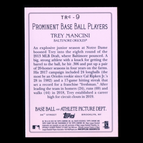 Trey Mancini 2020 Topps Chrome Turkey Red Chrome Orioles