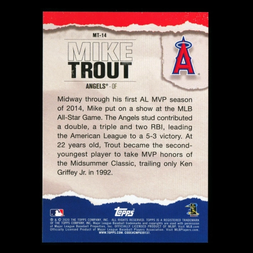 Mike Trout 2020 Topps Player of the Decade Star Among Stars Angels