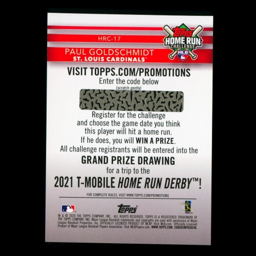 Paul Goldschmidt 2020 Topps Home Run Challenge Cardinals