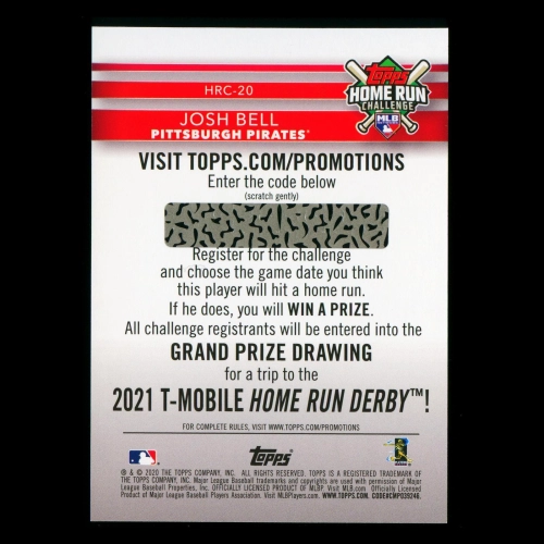 Josh Bell 2020 Topps Home Run Challenge Pirates