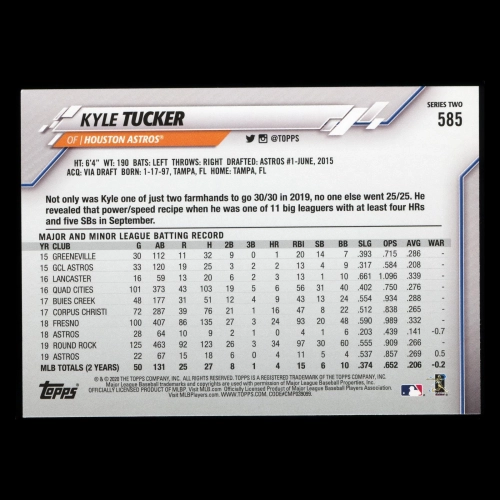 Kyle Tucker 2020 Topps Future Stars Astros