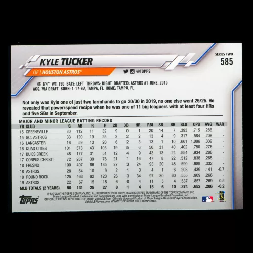 Kyle Tucker 2020 Topps Future Stars Astros