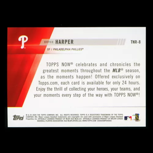 Bryce Harper 2020 Topps - Topps Now Review Phillies