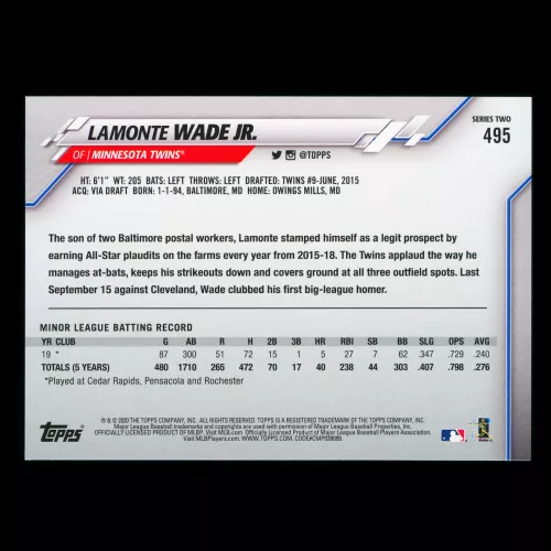 Lamonte Wade Jr. RC 2020 Topps Rookie Twins