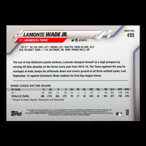 Lamonte Wade Jr. RC 2020 Topps Rookie Twins
