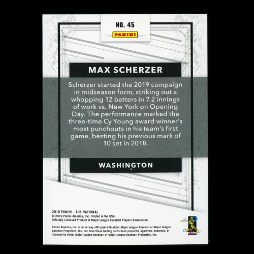 Max Scherzer 2019 The National Nationals