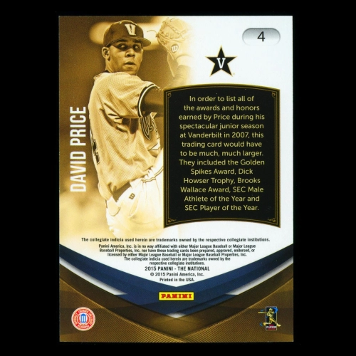 David Price 2015 Panini National Convention Commodores