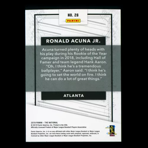 Ronald Acuna Jr. 2019 The National Braves